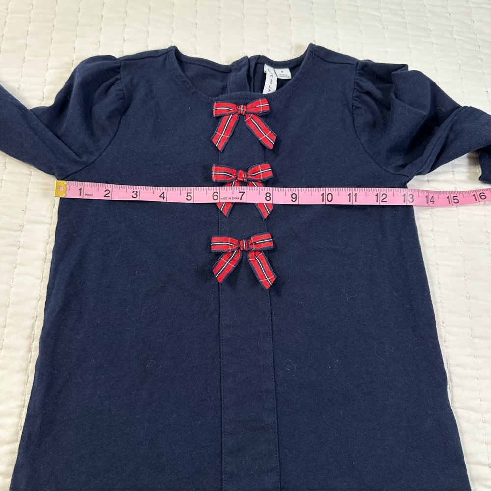 Janie and Jack Girl Holiday Bow Shirt and Red Plaid Pant Matching Set Size8 - Picture 7 of 12